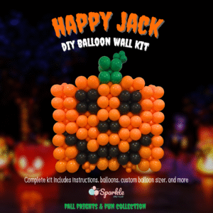 Happy Jack DIY Balloon Magic Kit | Halloween Pumpkin Balloon Wall w/ How-To Instructions, Balloons & Tools