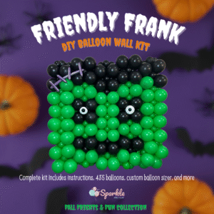 Friendly Frank DIY Balloon Magic Kit | Halloween Frankenstein Monster Balloon Wall | Instructions, Balloons & Tools