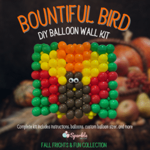 Bountiful Bird DIY Balloon Magic Kit | Thanksgiving Turkey Balloon Wall w/ How-To Instructions, Balloons & Tools