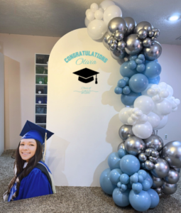 Graduation Balloon Arch Backdrop (Single)