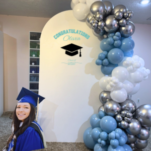Graduation Balloon Arch Backdrop (Single)