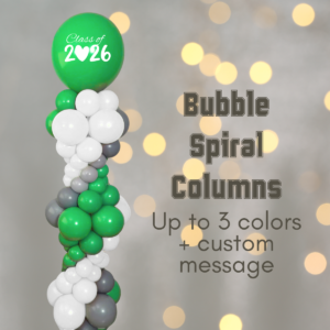Graduation Bubble Spiral Balloon Columns