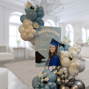 Graduation Easel + Balloon Garland